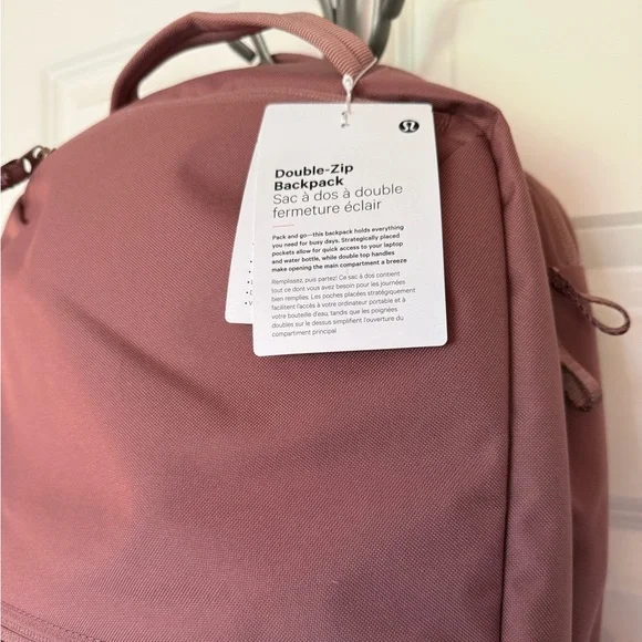 🎒NWT Lululemon Double Zip Backpack. 22L. Sold out color  spiced chai! - Picture 11 of 12